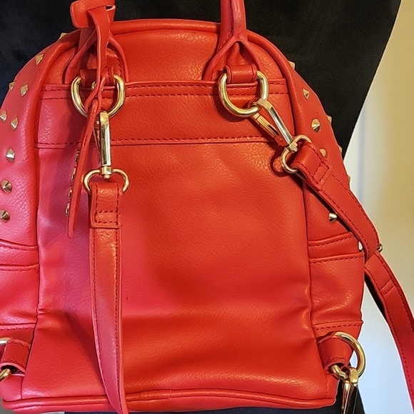 Bebe Red Studded Backpack - Picture 10 of 13